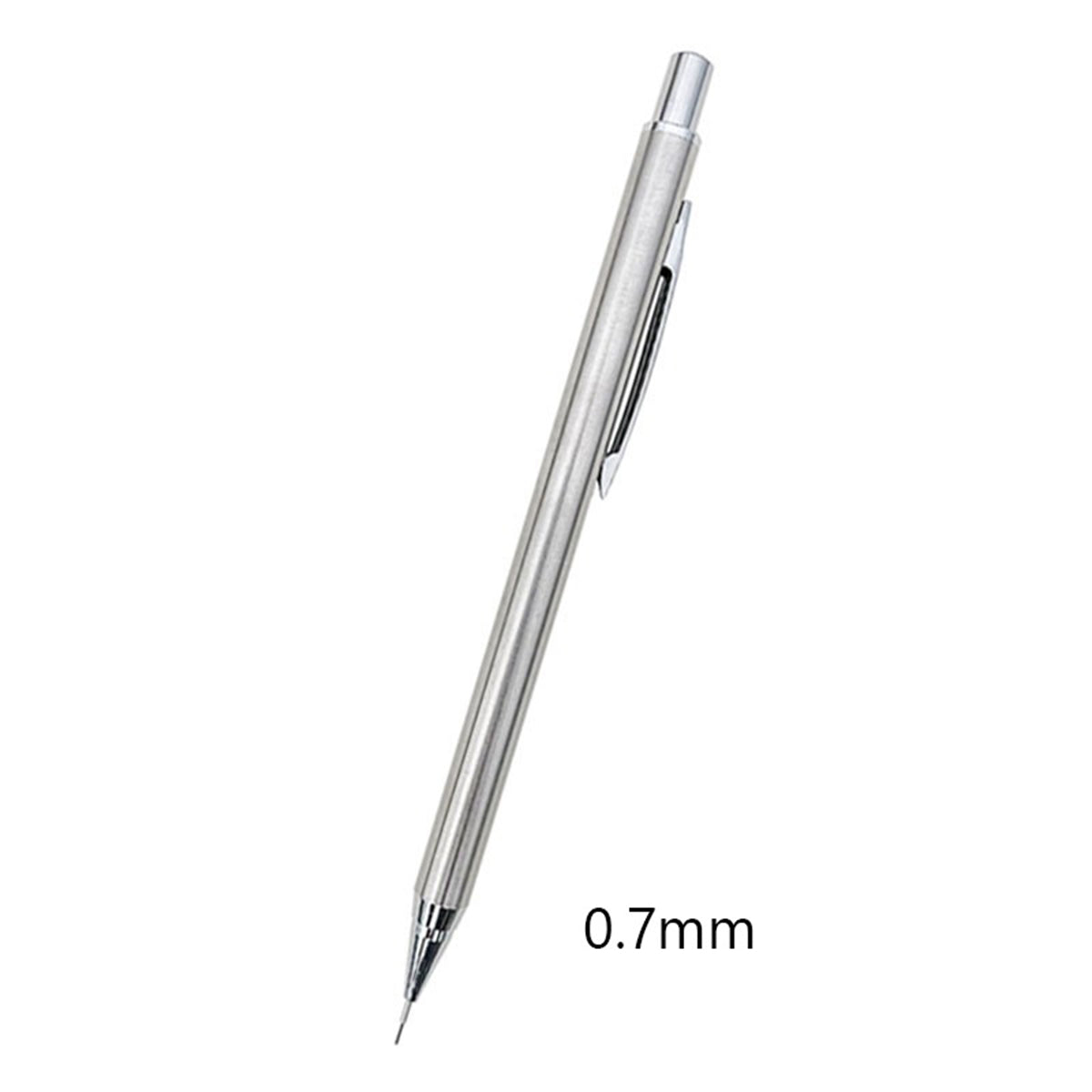 Stainless Steel Shinny Surface Mechanical Pencil 0.7 mm Pencil Lead