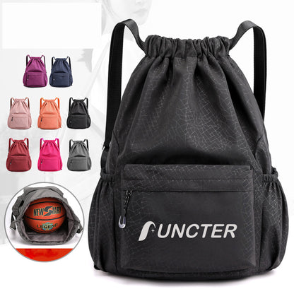 Waterproof Oxford Drawstring Backpack Sports Yoga Sackpack-Size S