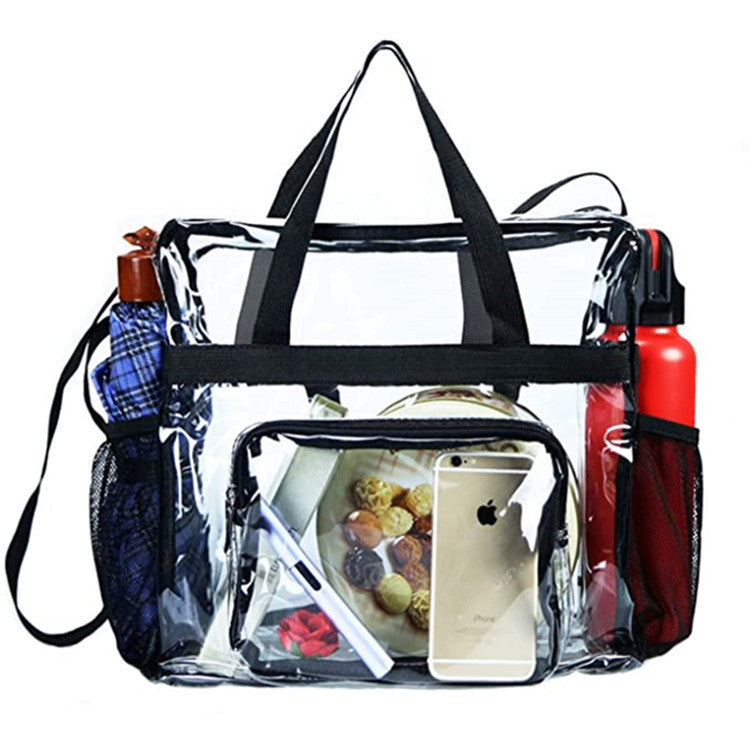 Women`s PVC Transparent Clutch Clear Tote Bag Crossbody Bag with Strap Stadium Approved Bag