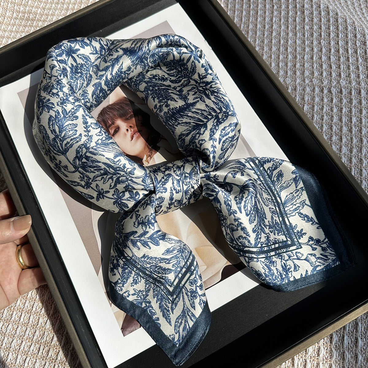 Custom 26" x 26" 100% Mulberry Silk Neck Scarf Silk Satin Wristband