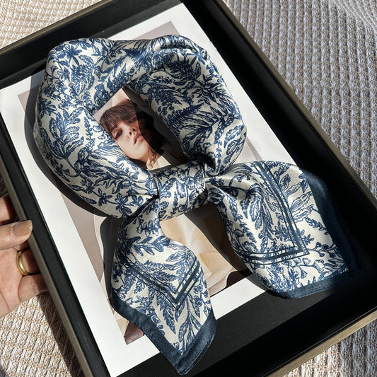 Custom 26" x 26" 100% Mulberry Silk Neck Scarf Silk Satin Wristband