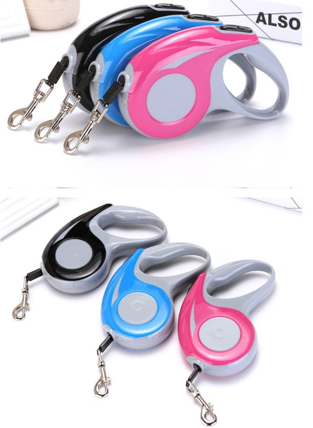 Pet Automatic Telescopic Traction Rope Flat Rope Traction Belt Dog Chain 3M