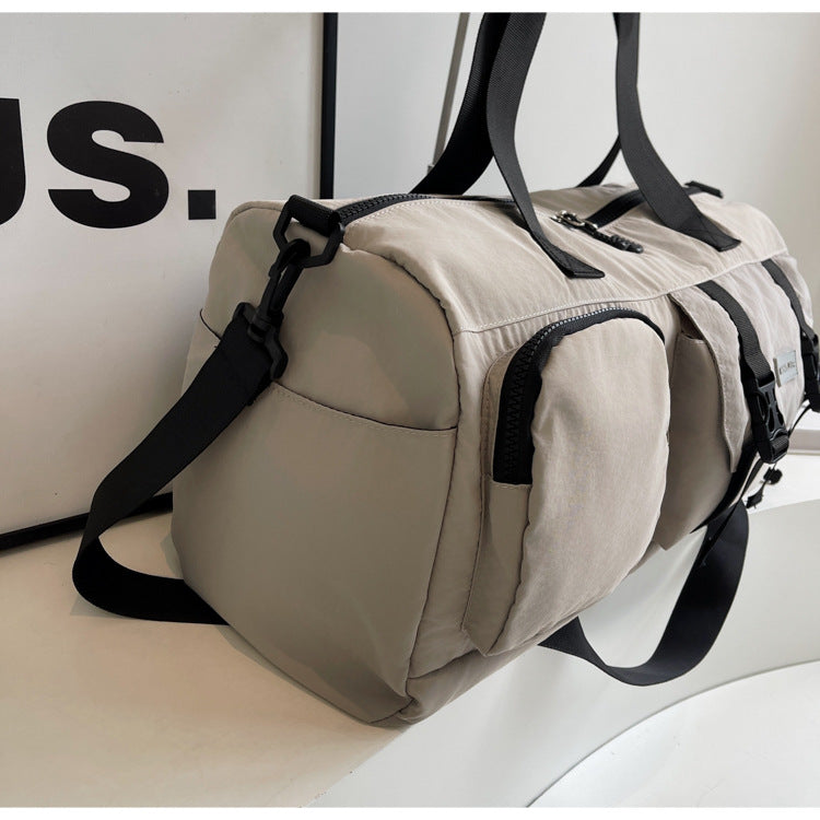 Travel Duffel Bag Sport Gym Bag Polyester Tote Bag Swimming Bag with Shoe Pouch&Wet Pocket