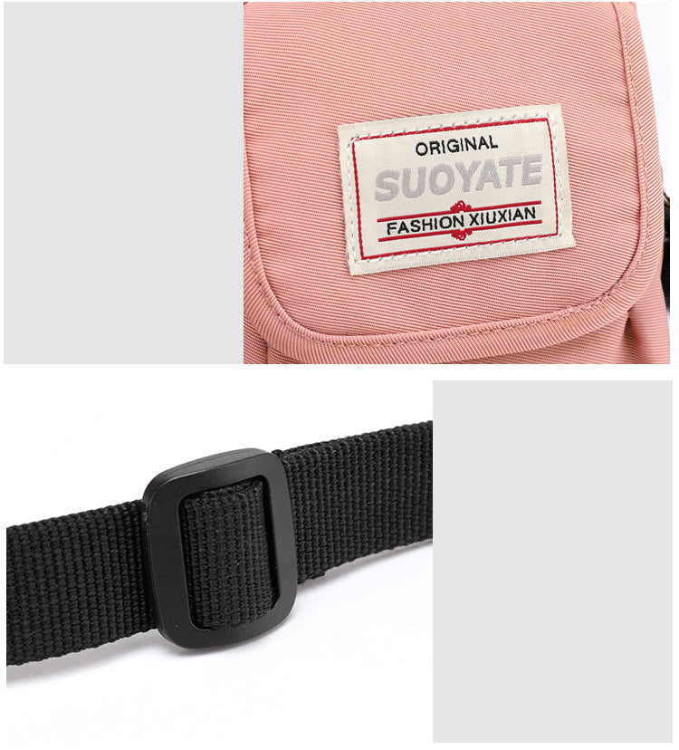 Nylon Mini Crossbody Bag Single Shoulder Bag Daily Cell Phone Purse Bag Stadium Approved Bag