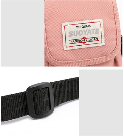 Nylon Mini Crossbody Bag Single Shoulder Bag Daily Cell Phone Purse Bag Stadium Approved Bag
