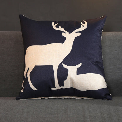Full Printed 17.7 x 17.7" Premium Square Linen Throw Pillowcase With Hidden Zipper