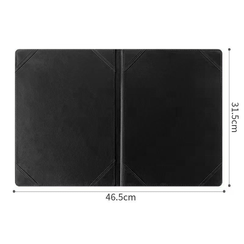 A4 Size PU Leather Signature Folder PU Cover Writing Board Rounded Corner Folder for Business