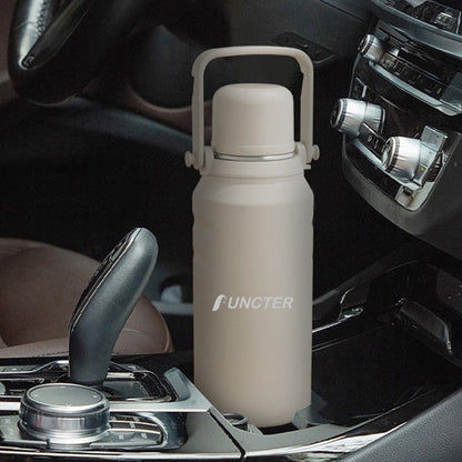 40.5oz Portable Double Wall Vacuum Stainless Steel Water Bottle w/ Handle & Strap