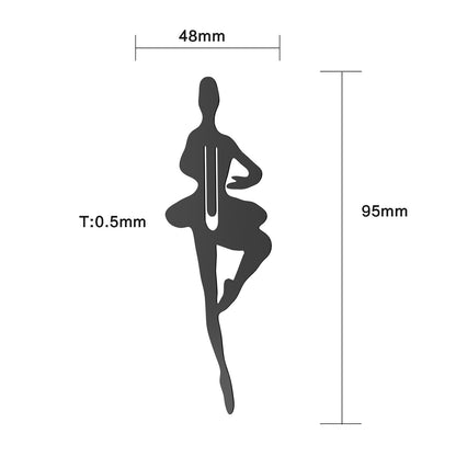 Creative Metal Ballet Dancer Shape Bookmark
