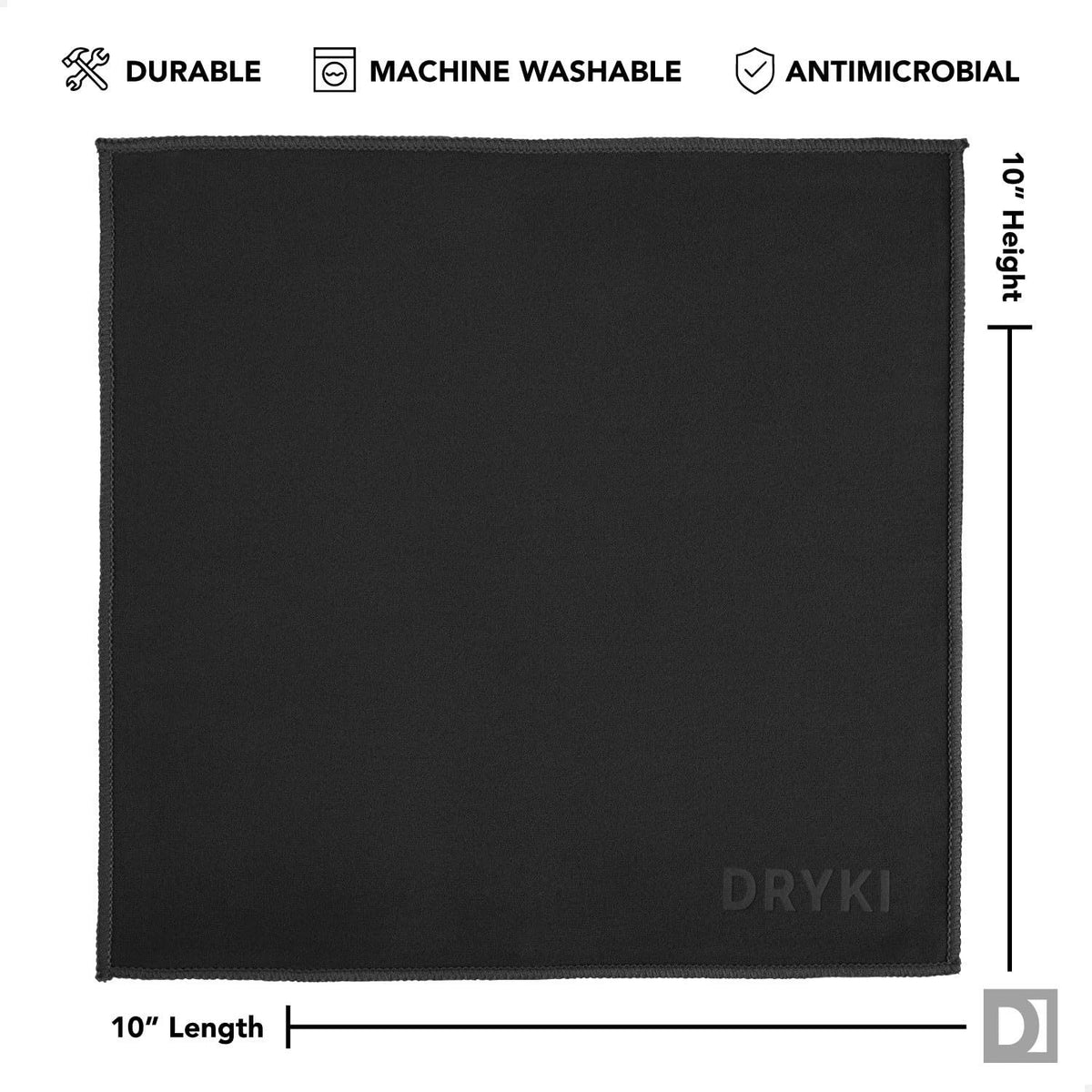 10" x 10" Ultra-Light Microfiber Sport Towel & Fast-Drying Fitness Towel Gym Towel - Debossed