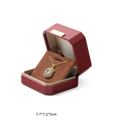 Octagonal Jewelry Boxes PU Leather Necklace Boxes Gift Boxes Jewelry Case for Pendants