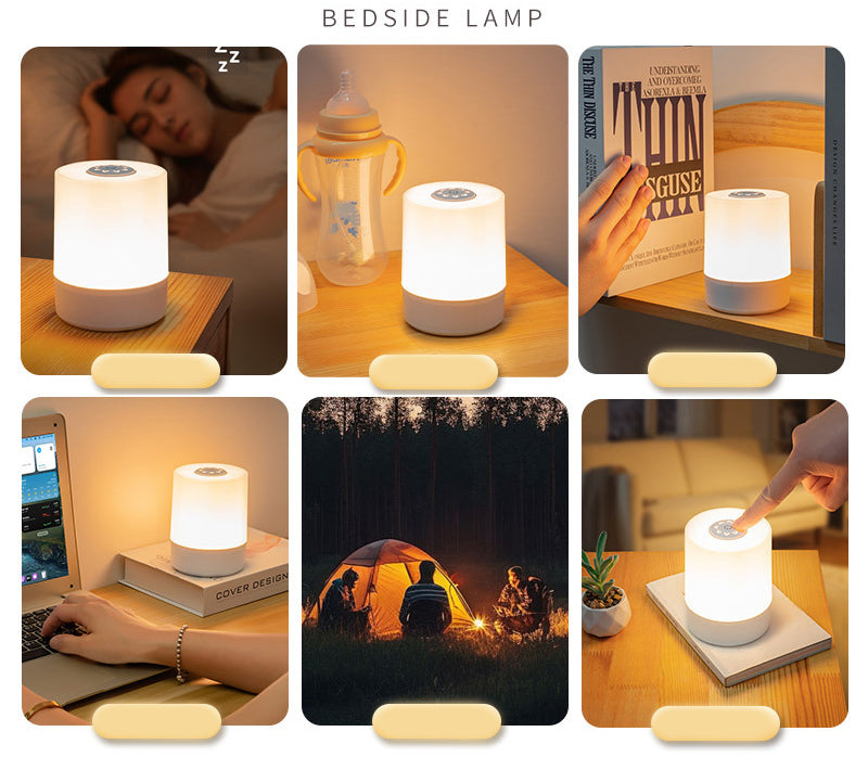 LED Touch Night Light for Kids, Nursing Lamp With Built-in Rechargeable Battery-Remote Control