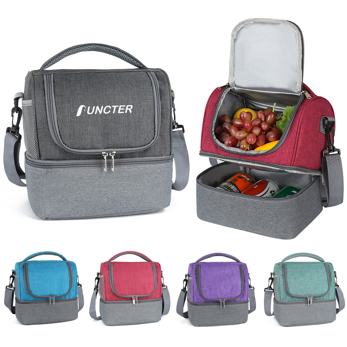 Insulated Lunch Bag With Two Compartments