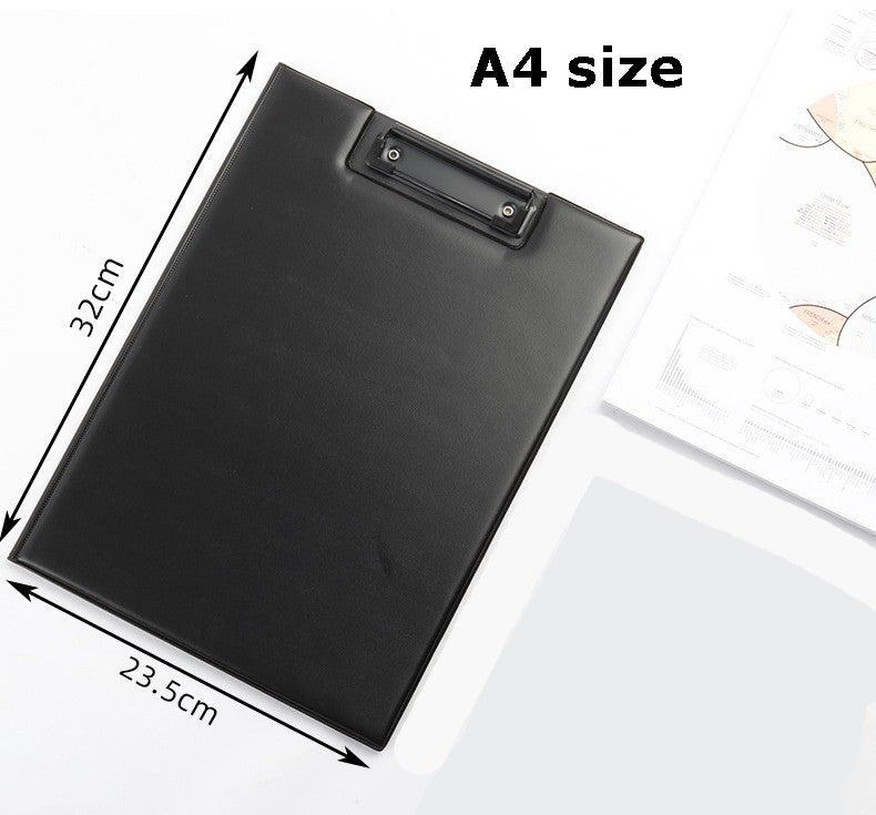 A4 PU Leather Padfolio Clipboard Folder Writing Pad Notepad Clip Boards
