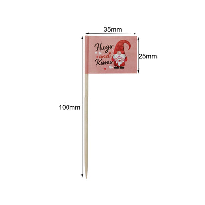 4"L Custom Mini Paper Toothpick Flag Food Decoration Flags