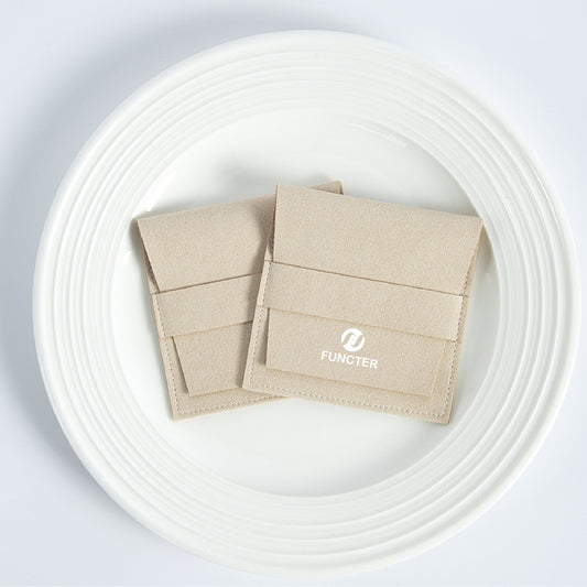 3.7" Envelope Jewelry Pouch with Band Jewelry Packaging Bag Jewelry Gift Bags for Bracelet
