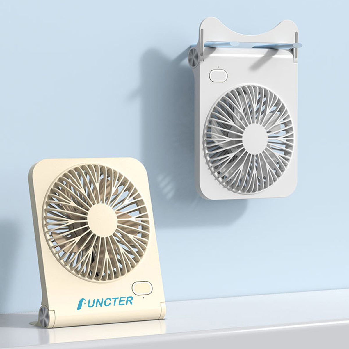 Portable Table Fan Rechargeable 2000mAh Battery Operated for Bedroom Office Outdoor Desktop