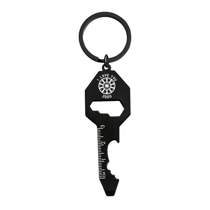 Multifunctional Key Shaped Bottle Opener Keychain #5