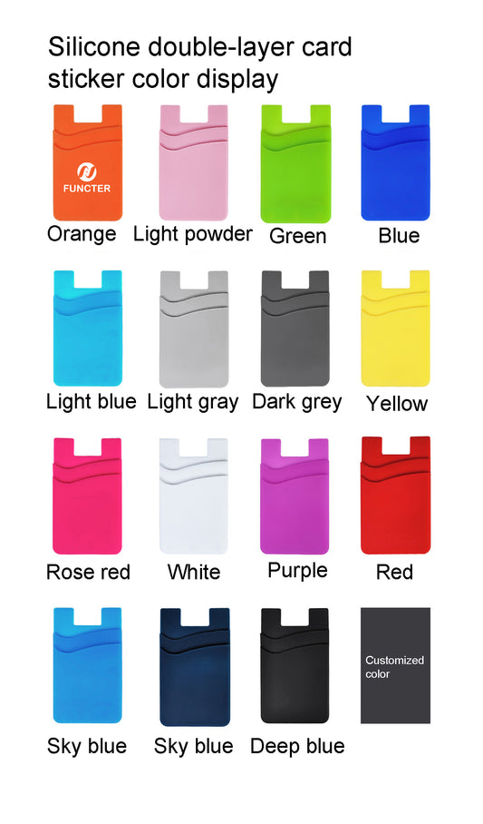 Double-Layer Silicone Adhesive Card Holder