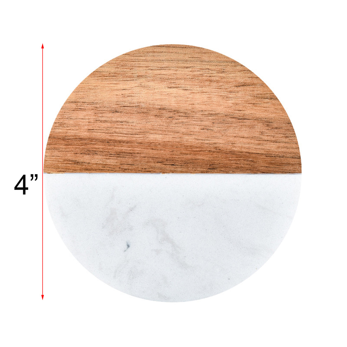 Round Marble & Wood Coasters