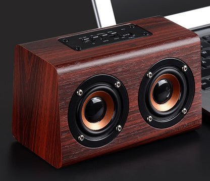 Classic Wooden Wireless Speaker Support TF USB