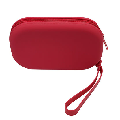 Multi Purpose Organizer Bag Portable Silicone Zippered Makeup Bag With Strap