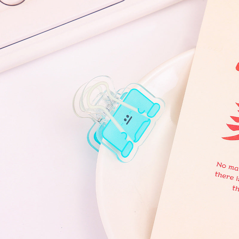 Dovetail Clamp Acrylic Album Memo Clip Bag Binder Sealing Clip Food Bag Clamp-Two Sides Printing