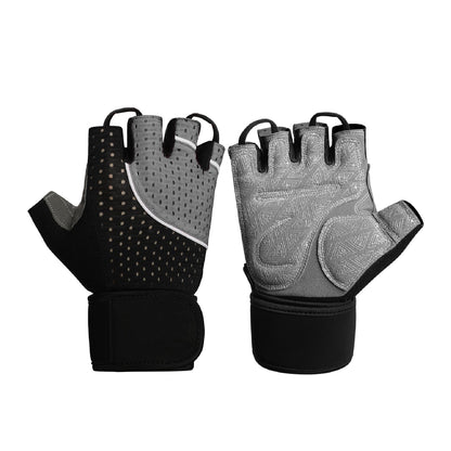 Gym Gloves Training Half Finger Gloves for Man & Woman with Wrist Wraps Wrister Gloves