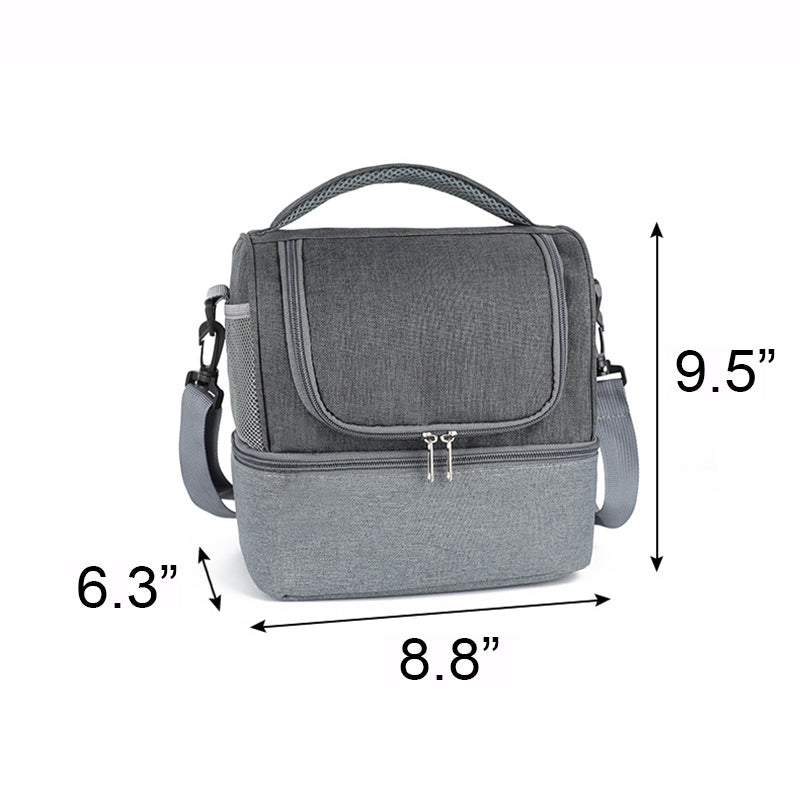 Insulated Lunch Bag With Two Compartments