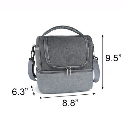Insulated Lunch Bag With Two Compartments