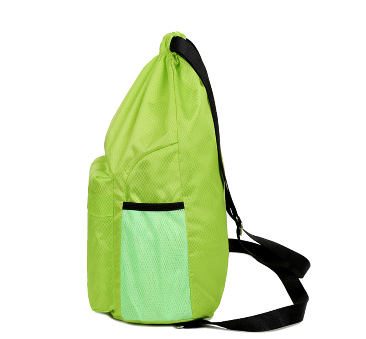 19 x 13.8" Drawstring Backpack, Waterproof Sports Gym Bag with Side Pocket