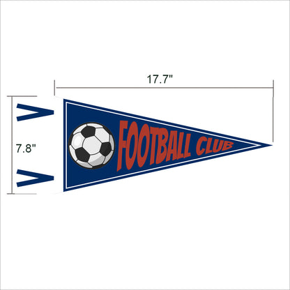 Custom Full Colored Felt Football Pennant Sport Pennant Flag