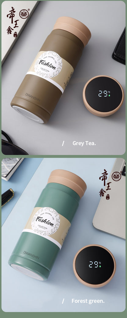 9 Oz./280ml Smart LED Water Bottle Vacuum Insulated Bottle Thermal Cup W/Digital Temperature Display