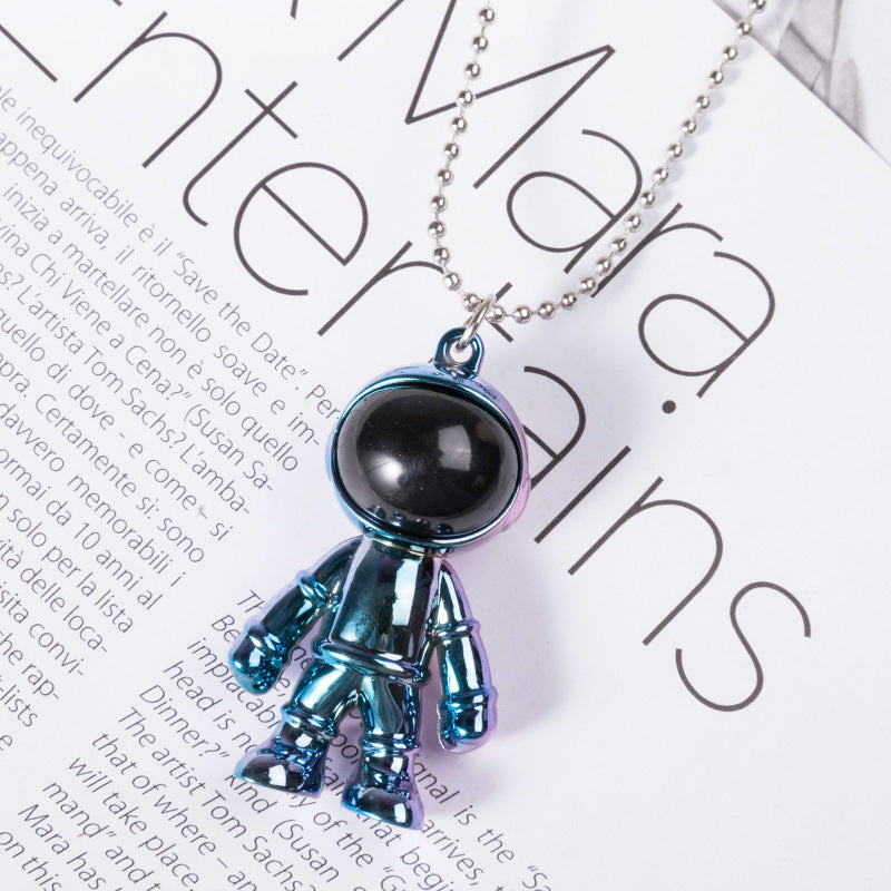 Titanium Steel The Universe Dream Astronaut Pendant Necklace
