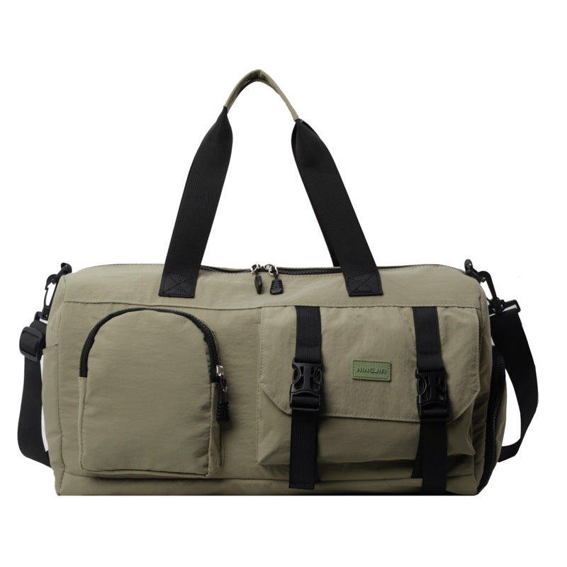 Travel Duffel Bag Sport Gym Bag Polyester Tote Bag Swimming Bag with Shoe Pouch&Wet Pocket