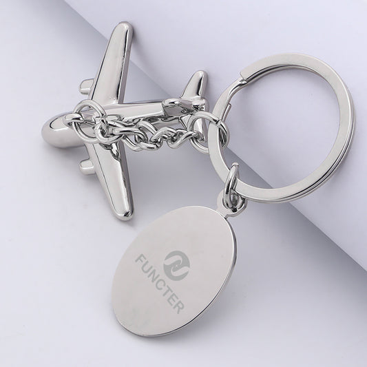 Plane Shaped Key Chain with Data Plate