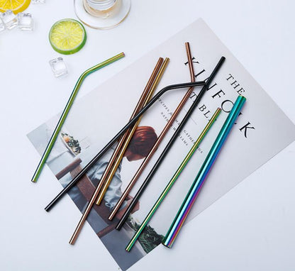 Stainless Steel Straws (9.5''L x 5/16'')