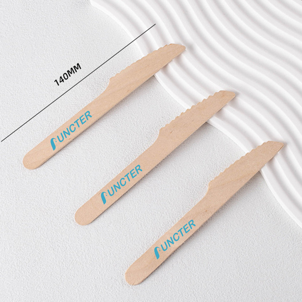 5.5" L Disposable Wooden Knives Natural Wooden Utensils
