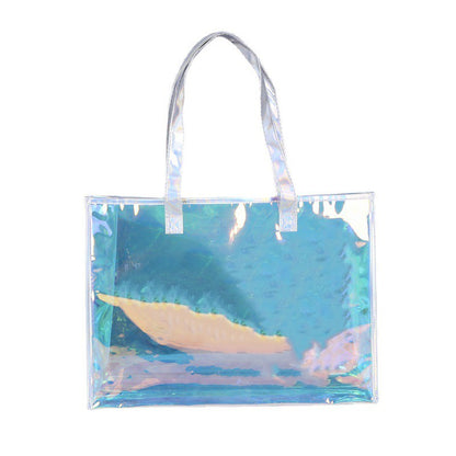 Iridescent Hologram PVC Tote Bag