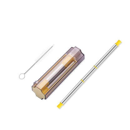 Travel Straw Reusable Collapsible Straws Set
