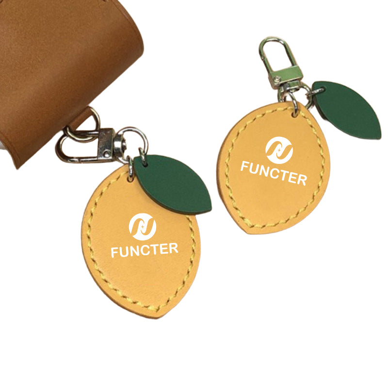 Leaves Shape PU Leather Keychain
