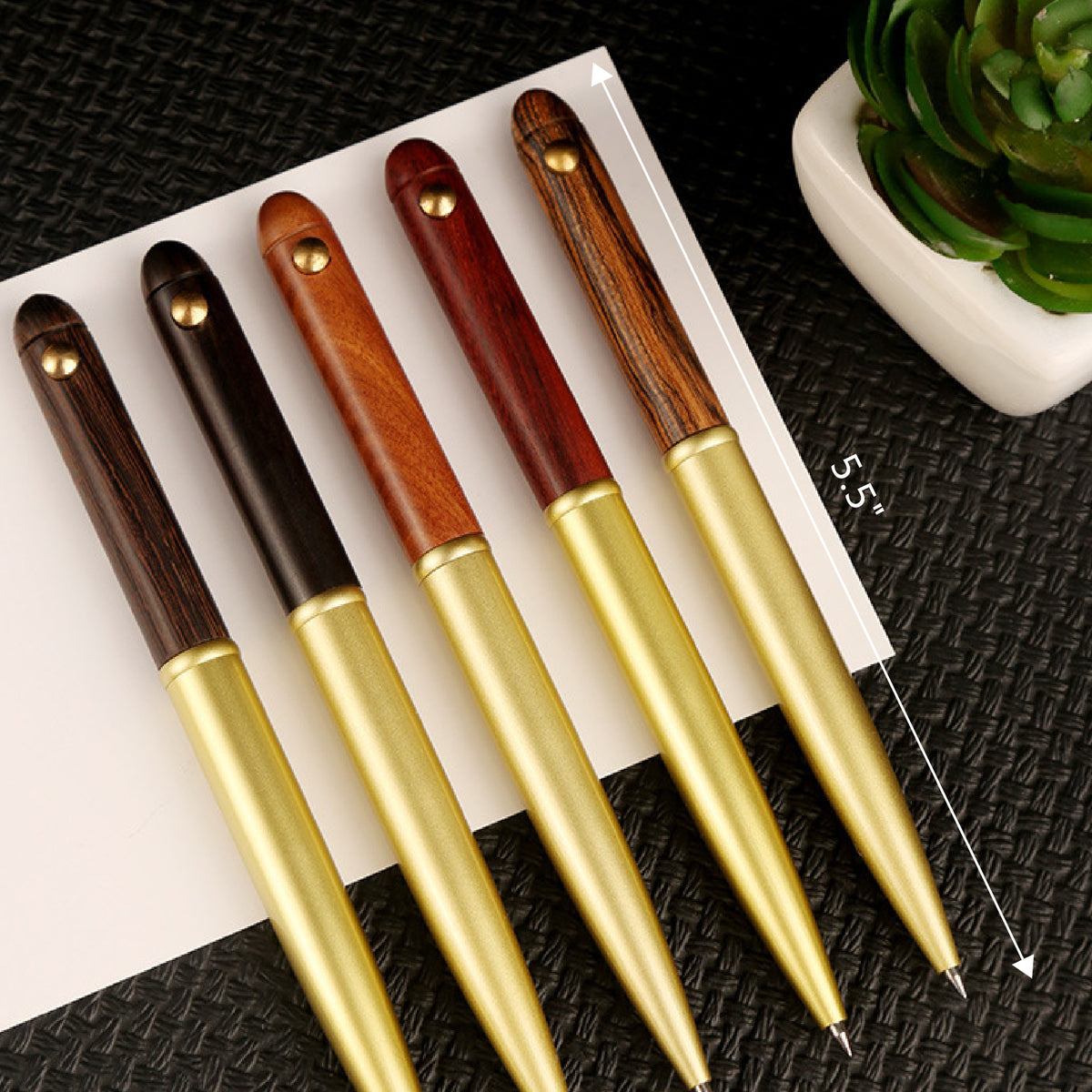 Retro Wooden Pen Retractable Ballpoint Pen