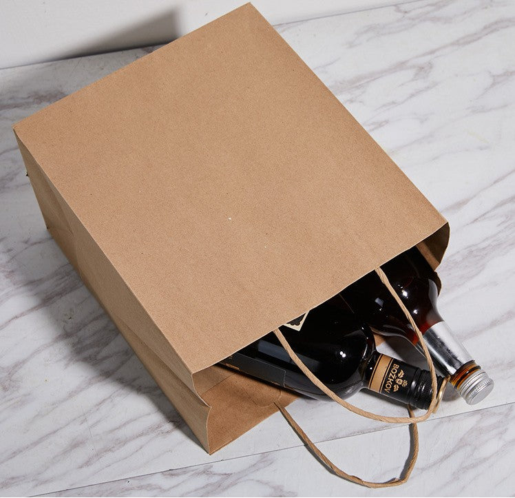 Kraft Paper Gift Bags (16.1L x 5.1D x 12.2H Inches)