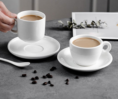 5 oz Pure White Ceramic Espresso Cups