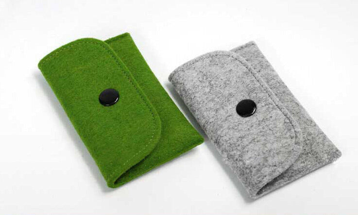 Mini Small Felt Purse Organizer Handbag Pocketbook Handle Bag