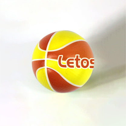 PU Heat Transfer Colorful Basketball Shape Decompression Sponge Ball
