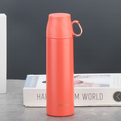 16.9oz/500ML 304 Stainless Steel Insulated Water Bottle With Screw-on Lid Portable Vaccum Mug
