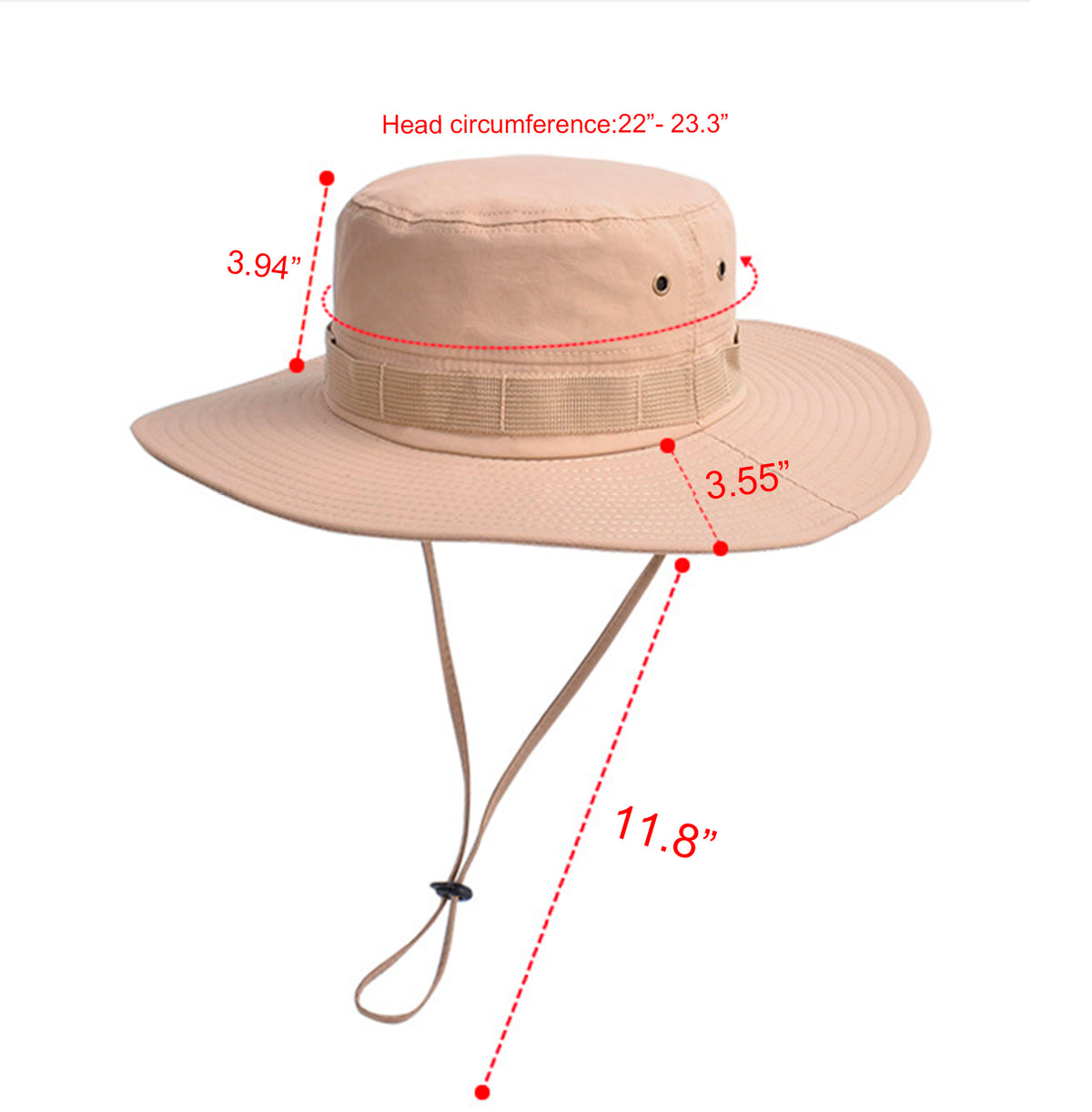 Unisex Summer Wide Brim Bucket Hat Foldable Fishing Hat