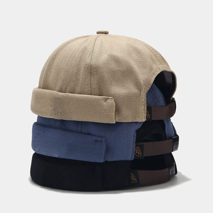 Cotton Adjustable Retro Brimless Cap Worker Cap