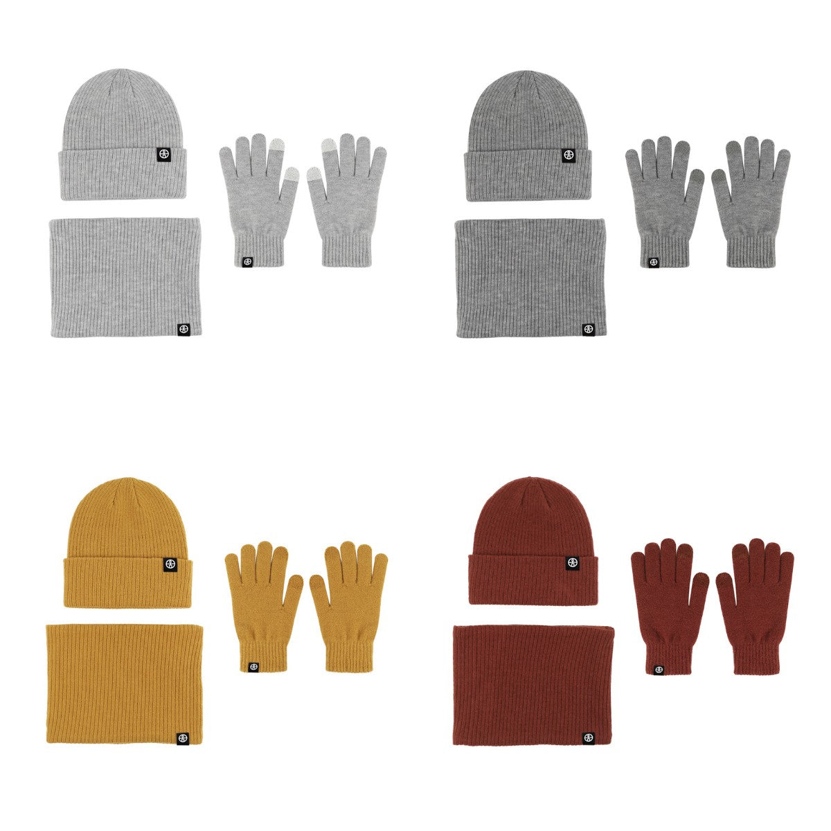 Light Gray, Dark Gray, Yellow, Caramel
